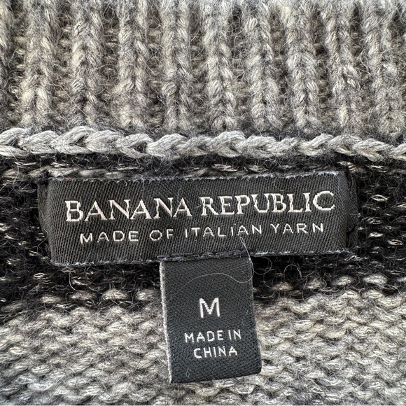 Banana Republic Black and Gray Striped Sweater - Picture 8 of 10